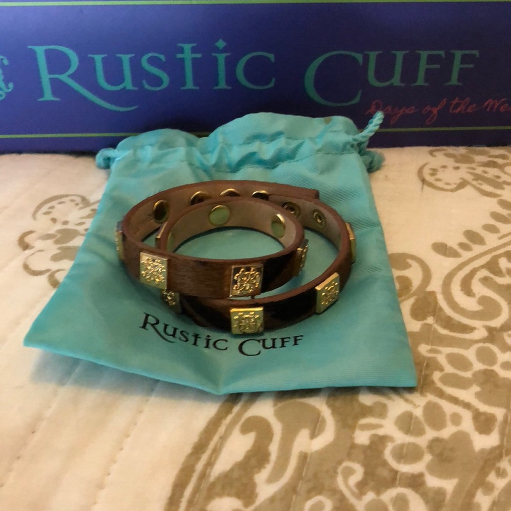 Rustic Cuff Animal Print Double Wrap  Meagan